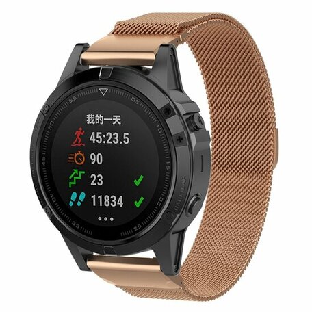 Milanese bandje - Rosé goud - Garmin Epix Pro Gen 2 (51mm) / Quatix 7X / 6X & Tactix 7 (pro)