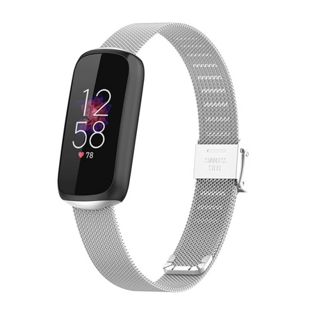 Fitbit Luxe - Milanese bandje met klemsluiting - Zilver