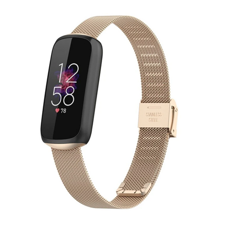 Fitbit Luxe - Milanese bandje met klemsluiting - Vintage goud