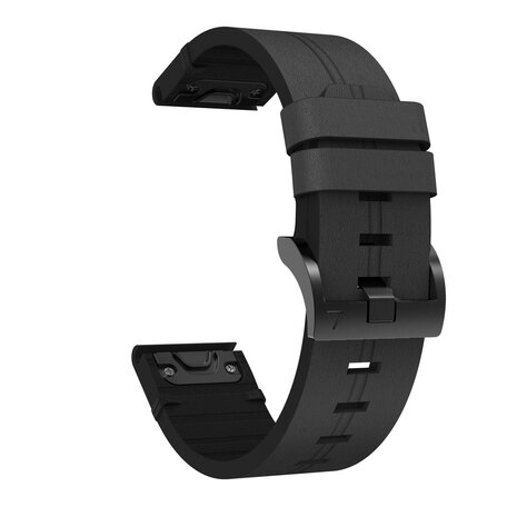 Leren bandje - Zwart - Garmin Forerunner 745 / 935 / 945 / 955 / 965