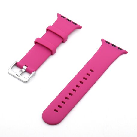 Rubberen sportbandje met gesp - Roze - Geschikt voor Apple Watch 44mm / 45mm / 46mm / 49mm