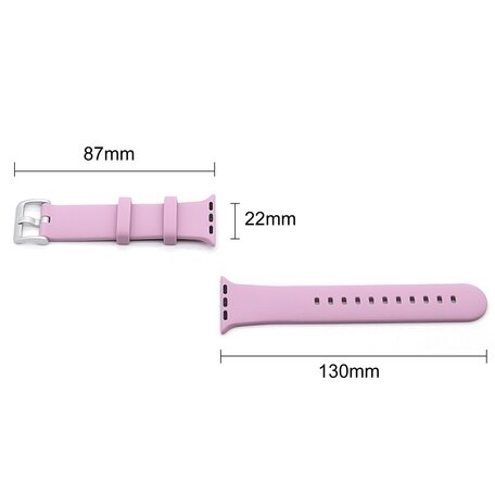 Rubberen sportbandje met gesp - Roze - Geschikt voor Apple Watch 42mm / 44mm / 45mm / 46mm / 49mm