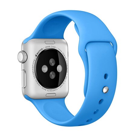 Rubberen sportbandje - Blauw - Geschikt voor Apple Watch 38mm / 40mm / 41mm / 42mm