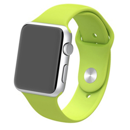 Rubberen sportbandje - Groen - Geschikt voor Apple Watch 38mm / 40mm / 41mm / 42mm