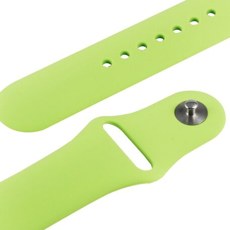 Rubberen sportbandje - Groen - Geschikt voor Apple Watch 38mm / 40mm / 41mm / 42mm