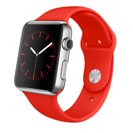 Rubberen sportbandje - Rood - Geschikt voor Apple watch 38mm / 40mm / 41mm / 42mm