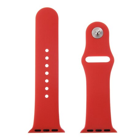 Rubberen sportbandje - Rood - Geschikt voor Apple watch 38mm / 40mm / 41mm / 42mm