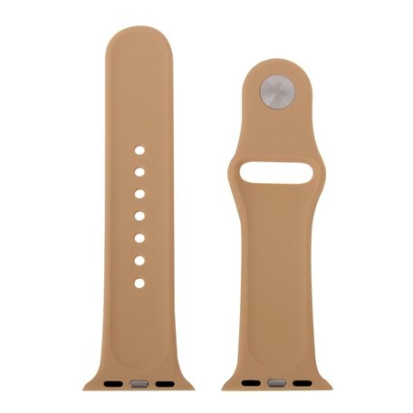 Rubberen sportbandje - Beige - Geschikt voor Apple Watch 38mm / 40mm / 41mm / 42mm