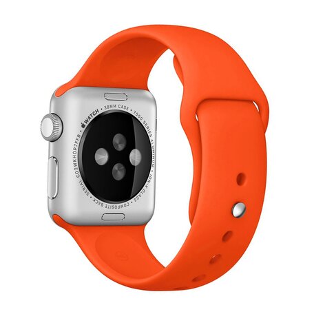 Rubberen sportbandje - Oranje - Geschikt voor Apple Watch 38mm / 40mm / 41mm / 42mm