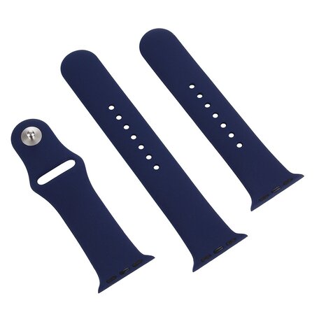 Rubberen sportbandje - Donkerblauw - Geschikt voor Apple Watch 44mm / 45mm / 46mm / 49mm