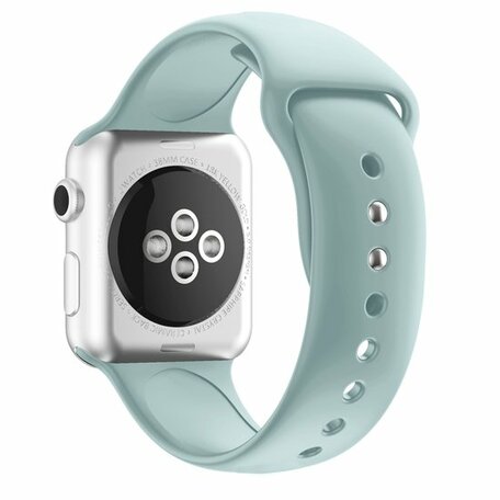 Siliconen sportbandje - Emerald Green - Dubbele druksluiting - Geschikt voor Apple Watch 42mm / 44mm / 45mm / 46mm / 49mm