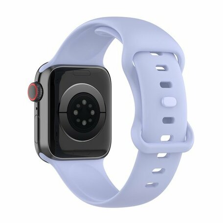 Siliconen sportbandje - Licht paars - Maat: M/L - Geschikt voor Apple Watch 42mm / 44mm / 45mm / 46mm / 49mm