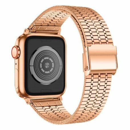 Metalen bandje - Rosé goud - Geschikt voor Apple watch 38mm / 40mm / 41mm / 42mm