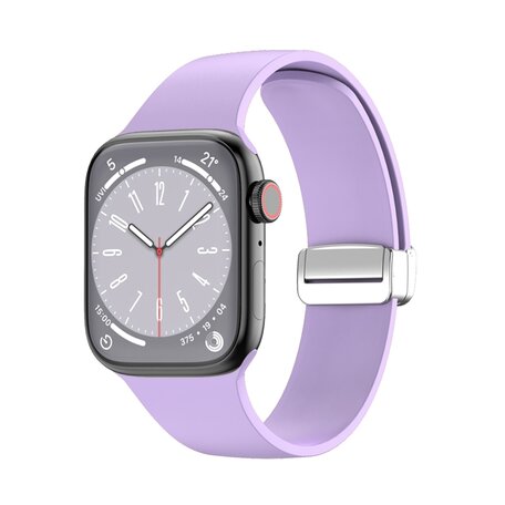 Siliconen bandje - Folding Buckle - Paars - Geschikt voor Apple Watch 38mm / 40mm / 41mm / 42mm