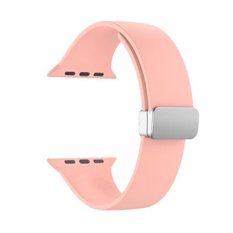 Siliconen bandje - Folding Buckle - Roze - Geschikt voor Apple Watch 38mm / 40mm / 41mm / 42mm