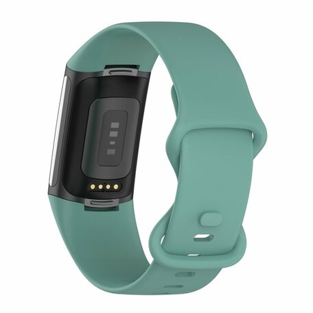 FitBit Charge 5 & 6 Sportbandje met dubbele lus - Dennenboom groen - Maat: S