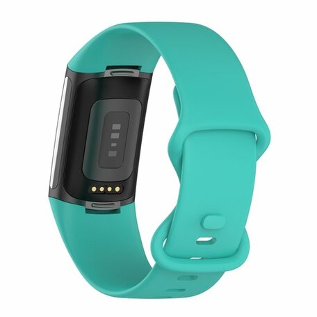 FitBit Charge 5 & 6 Sportbandje met dubbele lus - Mint groen - Maat: S