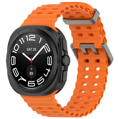 Marine Band siliconen - Oranje - Samsung Galaxy Watch Ultra 47mm