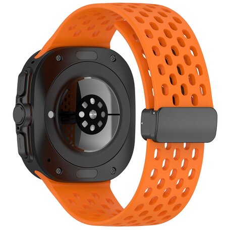 D-buckle siliconen sportband - Oranje - Samsung Galaxy Watch Ultra 47mm