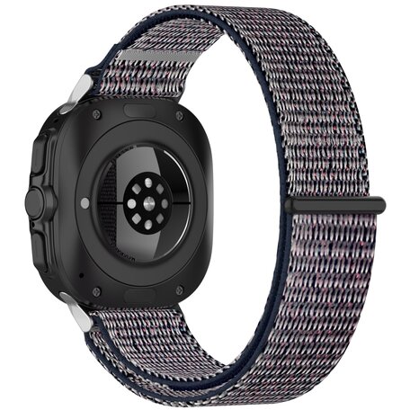 Nylon Sport loop bandje - Donkerblauw gemêleerd - Samsung Galaxy Watch Ultra 47mm