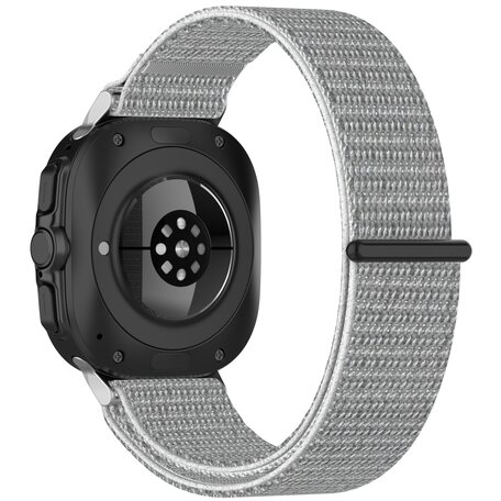 Nylon Sport loop bandje - Lichtgrijs - Samsung Galaxy Watch Ultra 47mm