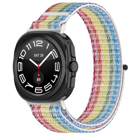 Nylon Sport loop bandje - Multicolor regenboog - Samsung Galaxy Watch Ultra 47mm