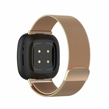 Fitbit Versa 3/4 & Sense 1/2 milanese bandje - Small - Champagne goud