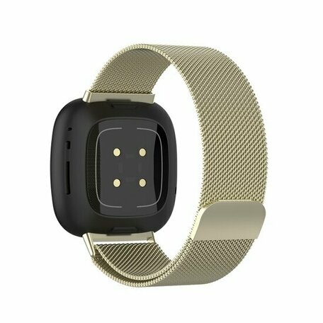 Fitbit Versa 3/4 & Sense 1/2 milanese bandje - Small - Vintage gold