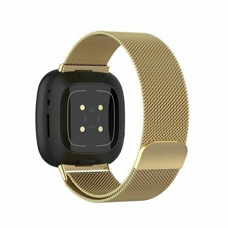 Fitbit Versa 3/4 & Sense 1/2 milanese bandje - Small - Goud