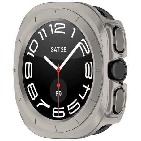 Hard case (open front) - Titanium kleur - Samsung Galaxy Watch Ultra 47mm