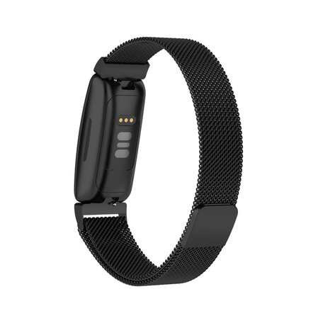 Fitbit Inspire 2 & Ace 3 Milanese bandje - Maat: Small  - Zwart