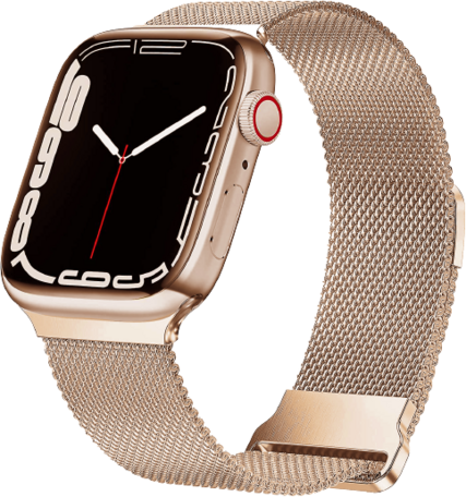 Milanese band - Champagne / rosé goud - Extra sterke magneet - Geschikt voor Apple Watch 38mm / 40mm / 41mm / 42mm