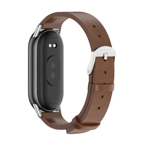 PU leren bandje - Bruin - Xiaomi Smart band 8