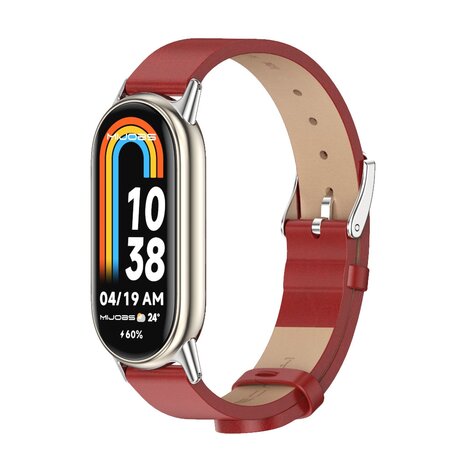 PU leren bandje - Rood - Xiaomi Smart band 8