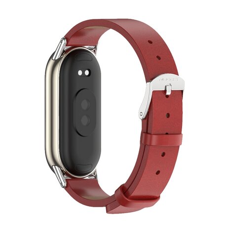 PU leren bandje - Rood - Xiaomi Smart band 8