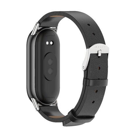 PU leren bandje - Zwart - Xiaomi Smart band 8