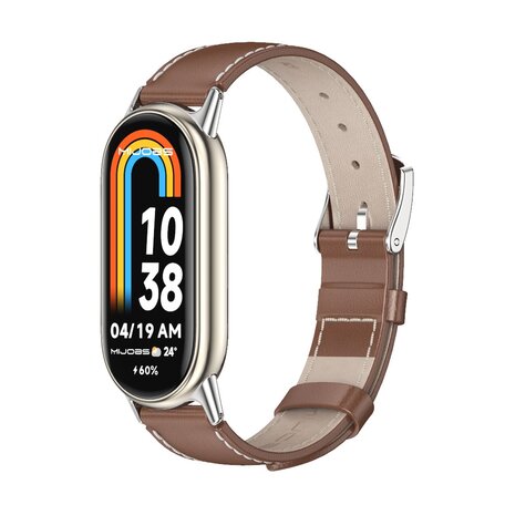 Echt leren bandje - Bruin - Xiaomi Smart band 8