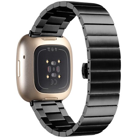 Fitbit Versa 3/4 & Sense 1/2 metalen schakelband - Zwart