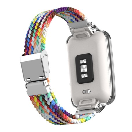 Braided nylon bandje met case - Multicolor Summer - Xiaomi Smart band 7 Pro