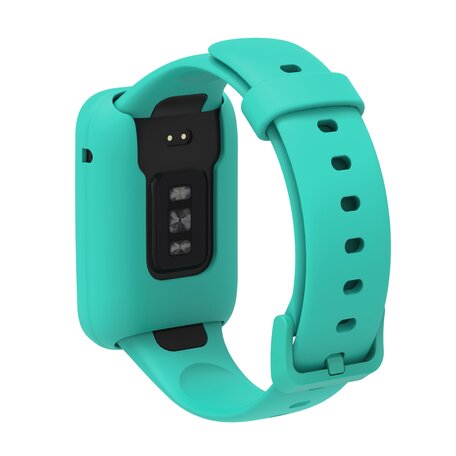 Siliconen sportbandje met case - Turquoise - Xiaomi Smart band 7 Pro