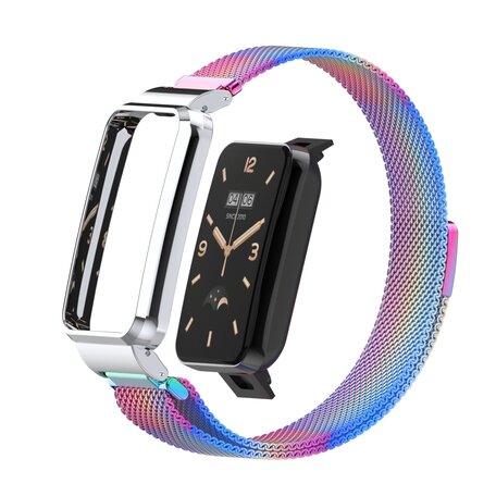 Milanese loop bandje met case - Multicolor - Xiaomi Smart Band 7 Pro