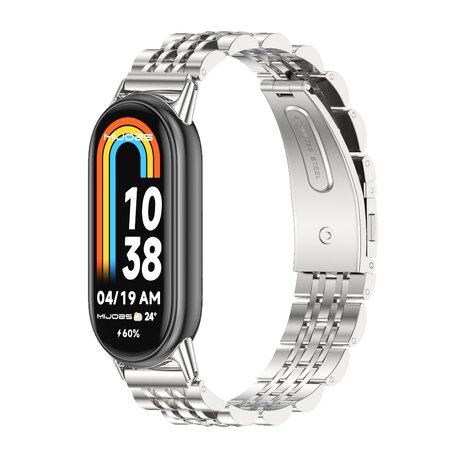 Stalen schakelbandje - Zilver - Xiaomi Smart band 8