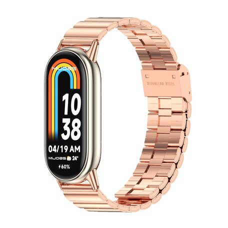 Stalen band - Rosé goud - Xiaomi Smart band 8