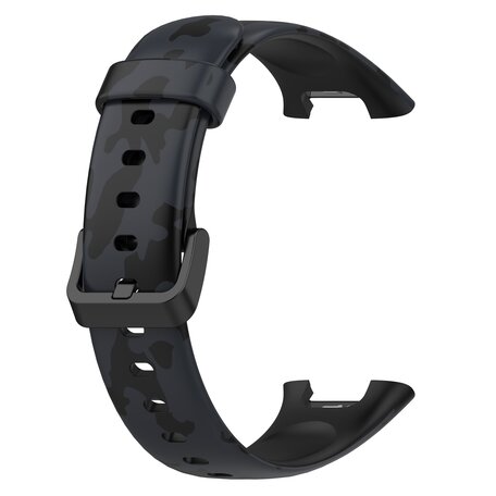 Siliconen bandje met print - Camouflage grijs - Xiaomi Smart band 7 Pro