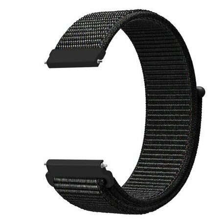 Sport Loop nylon bandje - Zwart gemêleerd - Xiaomi Mi Watch / Xiaomi Watch S1 / S1 Pro / S1 Active / Watch S2