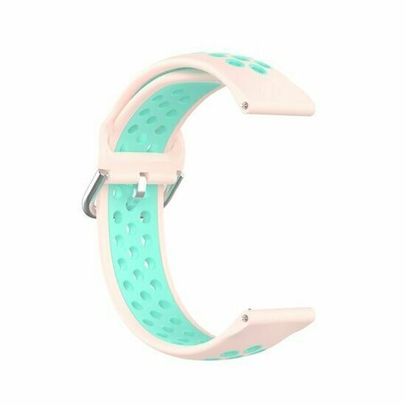 Siliconen sportbandje met gesp - Roze + turquoise - Xiaomi Mi Watch / Xiaomi Watch S1 / S1 Pro / S1 Active / Watch S2