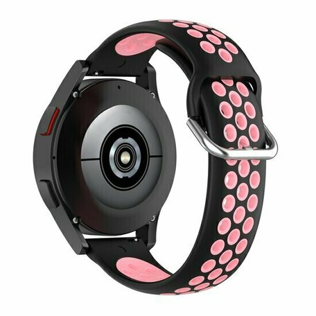 Siliconen sportbandje met gesp - Zwart + roze - Xiaomi Mi Watch / Xiaomi Watch S1 / S1 Pro / S1 Active / Watch S2