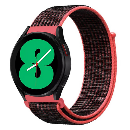 Sport Loop nylon bandje - Roze/zwart - Xiaomi Mi Watch / Xiaomi Watch S1 / S1 Pro / S1 Active / Watch S2