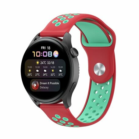 Sport Edition - Rood + mintgroen - Xiaomi Mi Watch / Xiaomi Watch S1 / S1 Pro / S1 Active / Watch S2