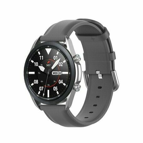 Classic leren bandje - Grijs - Xiaomi Mi Watch / Xiaomi Watch S1 / S1 Pro / S1 Active / Watch S2